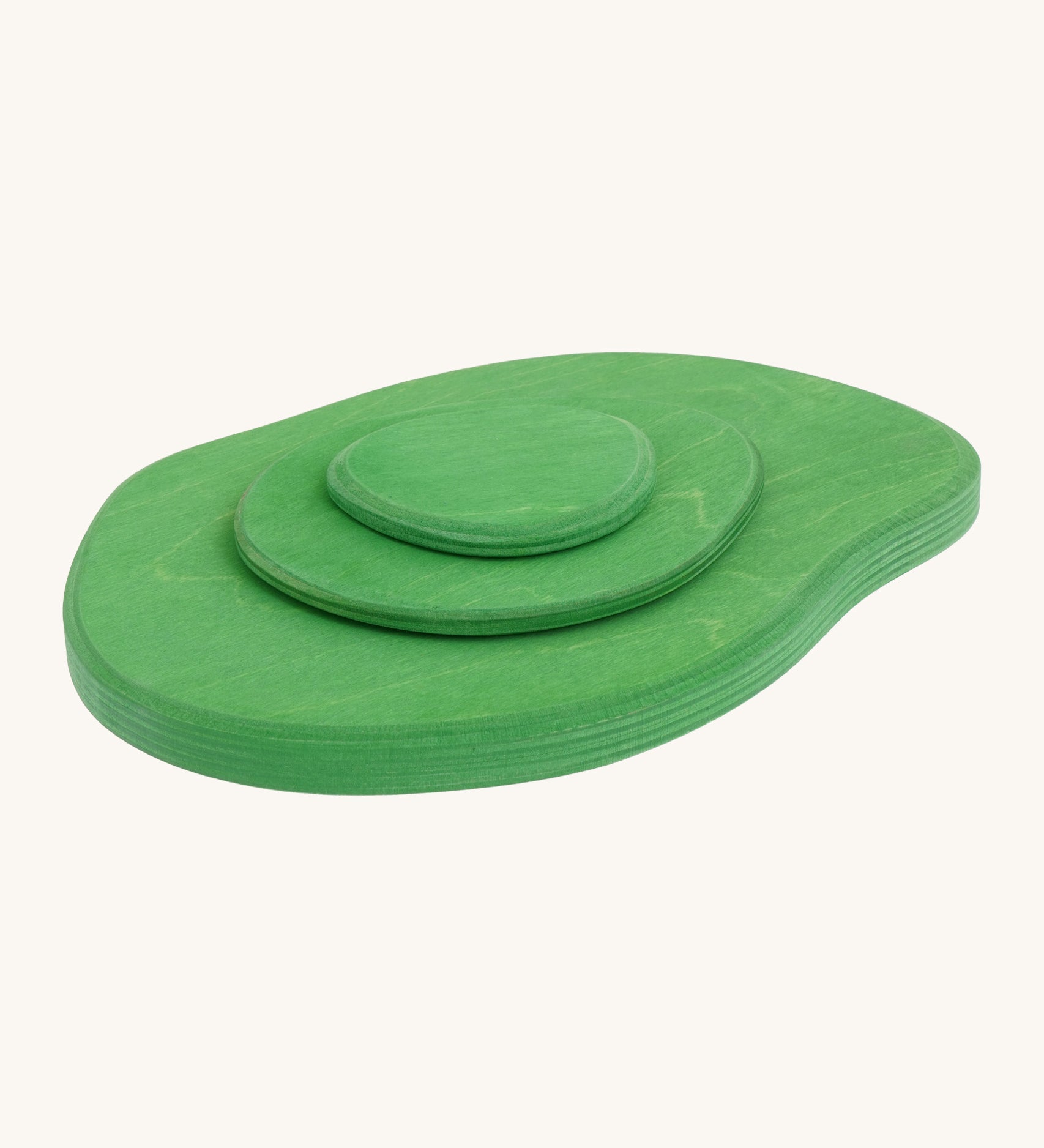 Ostheimer 3 piece meadow set available at Babipur. Green coloured wooden circular pieces in different sizes perfect for play scenes and displays