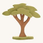 Ostheimer African Tree is beautifully crafted and hand painted, with green leaves, brown branches and tree trunk, and a green base support. Perfect for animal figures to shade in the sun