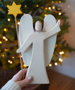 Ostheimer Angel With Star - wooden nativity or Christmas decoration or toy - for sale at Babipur.