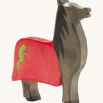 This beautiful wooden horse for a knight has been expertly hand-crafted in Germany from solid wood and carefully handpainted in black and red