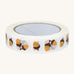 Babipur Acorn Eco Paper Tape in white, with a repeat acorn print. On a cream backgorund