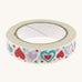 Babipur Eco Paper Tape - Love Heart on a cream background