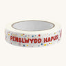 Babipur Penblwydd Hapus Eco Paper Tape on a cream background