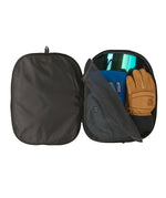 The inside of the Patagonia Black Hole Cube 14L Black, showing how much can fit inside