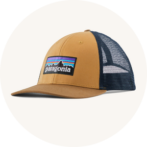 Patagonia Adult P-6 LoPro Trucker Mesh Hat in Talon Gold to represent Patagonia adult hats and caps at Babipur.