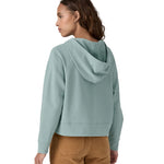 The back of the Patagonia Women's Regenerative Essential Hoody, showing the hood