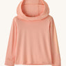 Patagonia little kids organic cotton fitz roy superbloom hoody in peach with light yellow brand text on sleeve 
