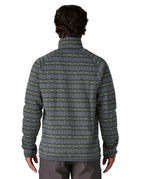 The back of the Patagonia men's better sweater in woven together/sunken blue design available at Babipur. 