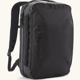 Patagonia 22 litre black hole weather resistant micro travel backpack in black. Features padded shoulder pads, zipper fasteners and extra loops for attaching items