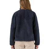 The back of the Patagonia classic retro x women's jacket in sunken blue available at Babipur. 