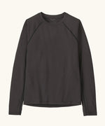 Patagonia Kids Capilene Midweight crew in Ink Black. A high performance technical base layer.