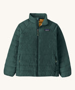  A Patagonia kidsdown sweater jacket in  cascade green available at Babipur.