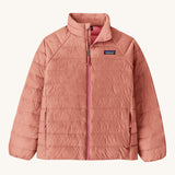  A Patagonia kidsdown sweater jacket in moment pink available at Babipur.