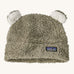 Patagonia Baby Furry Friends Fleece Hat Garden Green, with fluffy white bear ears on top