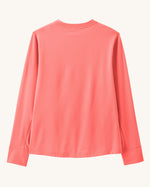 Back of Patagonia kids long sleeve capilene t-shirt in pink 