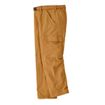 Patagonia kids outdoor everyday pants in talon gold available at Babipur showing the side pocket detail