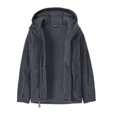 Patagonia kids R1 air full zip hoody in smolder blue available at Babipur showing the inside detail