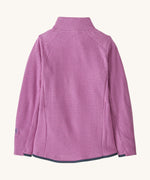 The back of the Patagonia air full zip jacket in vibrant purple colour available at Babipur.
