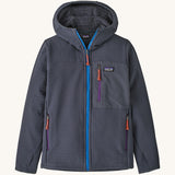 Patagonia Kids R2 TechFace Hoody in a  Smolder Blue colour available at Babipur.
