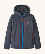 Patagonia Kids R2 TechFace Hoody in a  Smolder Blue colour available at Babipur.