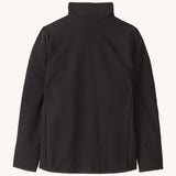 The back of the Patagonia r2 techface jacket in black 