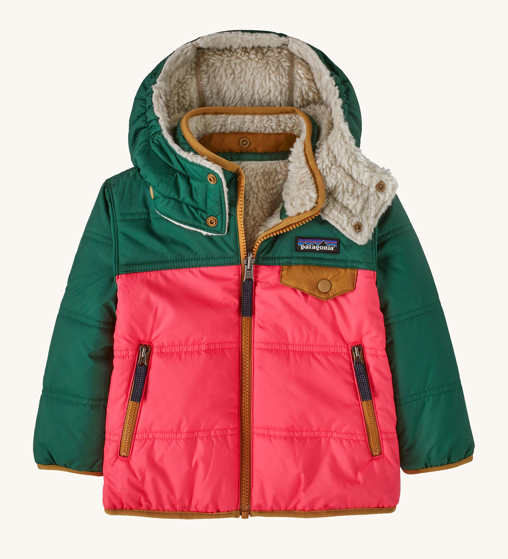 Patagonia Baby Reversible Tribbles Hoody -  Sierra Pink