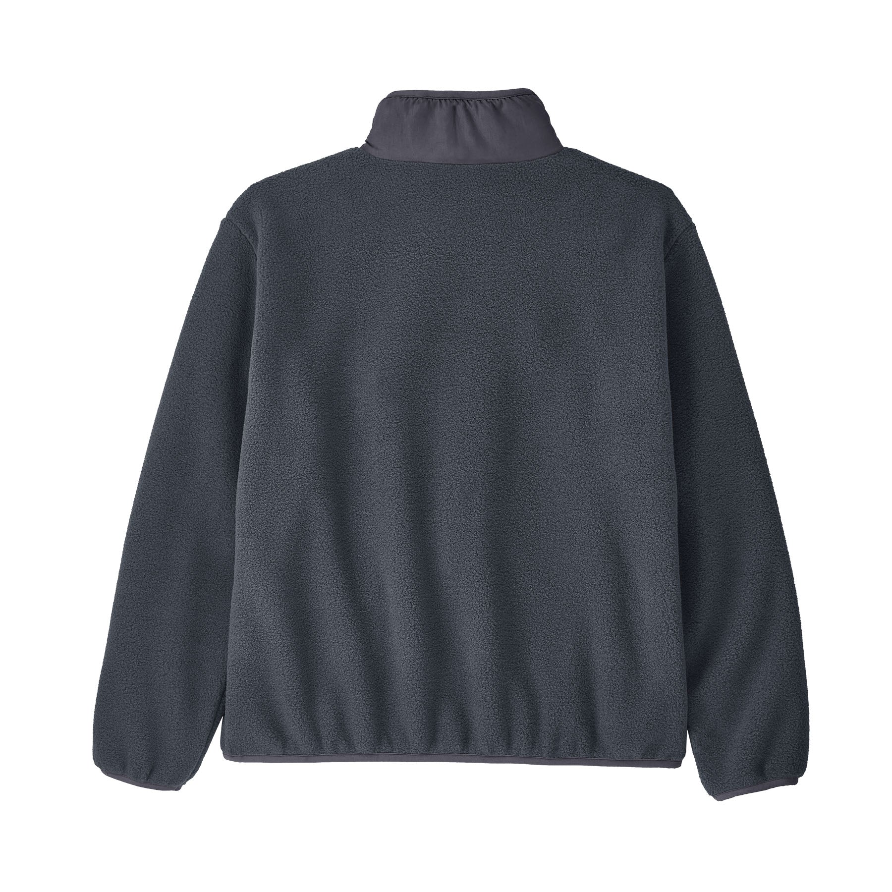 The back of the Patagonia kids synchilla fleece jacket in smolder blue available at Babipur.