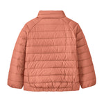 Patagonia little kids down sweater in moment pink available at Babipur showing the back detail