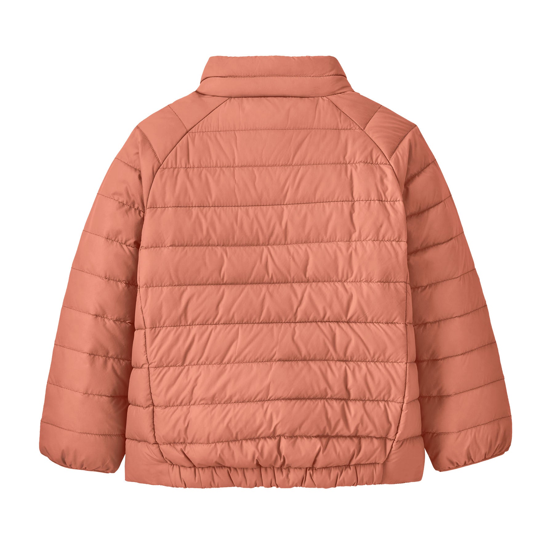 Patagonia little kids down sweater in moment pink available at Babipur showing the back detail