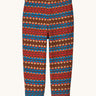 Patagonia little kids micro d bottoms in diamond stripe/sizzle red. available at Babipur A 100% recycled polyester soft fleece trouser with a retro geometric design
