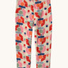 Patagonia little kids micro d bottoms in stamped floral/natural. A 100% recycled polyester soft fleece style trousers in cream with a retro multicoloured florad design
