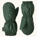 Patagonia little kids insulated and water repellent puff mittens in canopy green made from 100% recycled polyester with elastic wrists