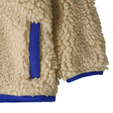 Patagonia little kids retro x hoody in dark natural available at Babipur showing side pocket and cuff 
