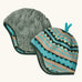 Patagonia baby cosy reversible beanie hat in diamond stripe/snowmelt made from 100% recycled polyester outer and inner 