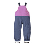 The Patagonia Baby Snow Pile Bibs in a  brisk purple available at Babipur showing the back detail