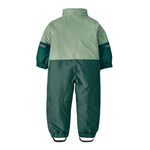Patagonia little kids snow pile one piece in ellwood green available at Babipur showing the back detail