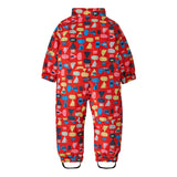 Patagonia little kids snow pile one piece in forest being/sizzle red available at Babipur showing the back detail