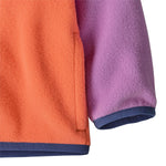 Patagonia little kids synchilla hoody in brisk purple available at Babipur showing side pocket and cuff detail