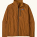 Patagonia men's lightweight better sweater jacket in cinnamon brown. Features full front zip, chest and side pockets.
