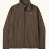 Patagonia men's better sweater jacket in Marlow brown. A soft rib knit style jacket with full front zip, chest and side pockets