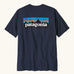 Patagonia men's responsibili t-shirt in new navy with large logo patch on the upper back
