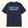 Patagonia men's responsibili t-shirt in new navy with large logo patch on the upper back