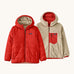 Patagonia Kids Reversible Ready Freddy Hoody in the Amanita red colour way available at Babipur