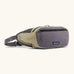 Patagonia terravia hip bag in may grey. Features 2 zipped compartments and small green mesh side pocket