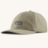 Patagonia recycled fast drying 100% nylon terrebonne cap in light green. Shows a small brand patch on the front