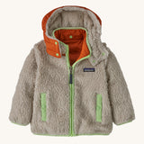 The reversible fleece side of the Patagonia Baby Reversible Tribbles Hoody - Nest Brown