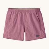 Patagonia quick drying women's baggies shorts in light purple. Shows 2 front pockets