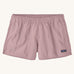 Patagonia quick drying women's barely baggies shorts in light pink. Shows 2 side pockets and elasticated waist band