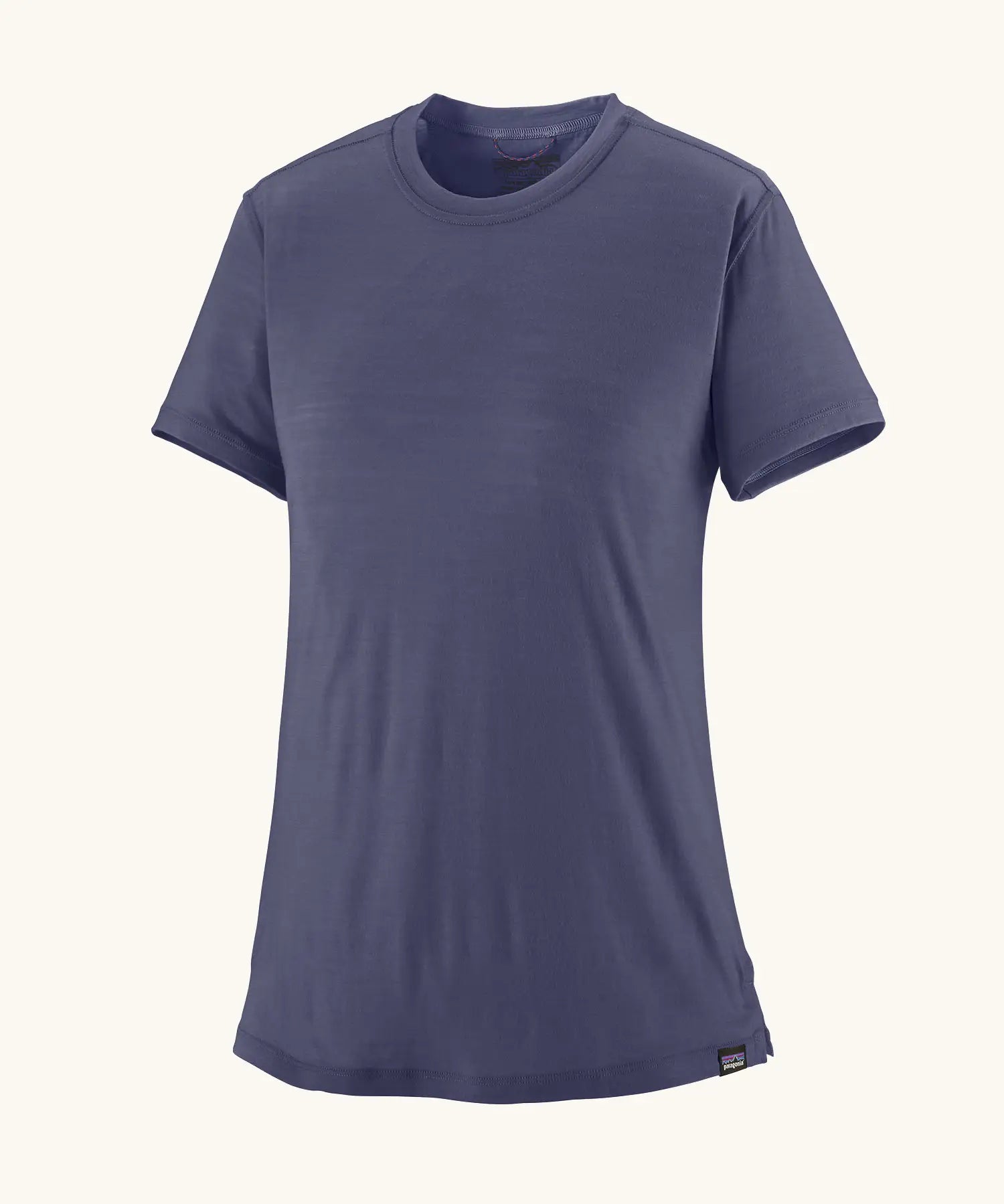 Patagonia women's capilene merino blend short sleeve technical t-shirt in solstice purple
