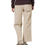 A closer look at the back of the Patagonia Women's Wide Leg Cord Pants - Pumice, showing the flow of the fabric